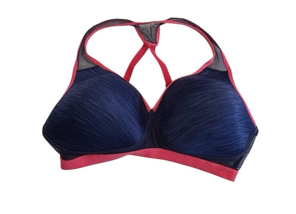 Wacoal Sport 856234 Racerback Sports Bra Blue Heather Womens 38C Wire Free